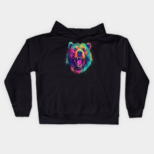 Grizzly Bear Smiling Kids Hoodie